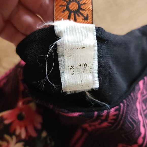 Y2K Jean Paul Gaultier Floral Geometric Print Stretchy Mesh Knee Length Dress - Picture 7 of 7